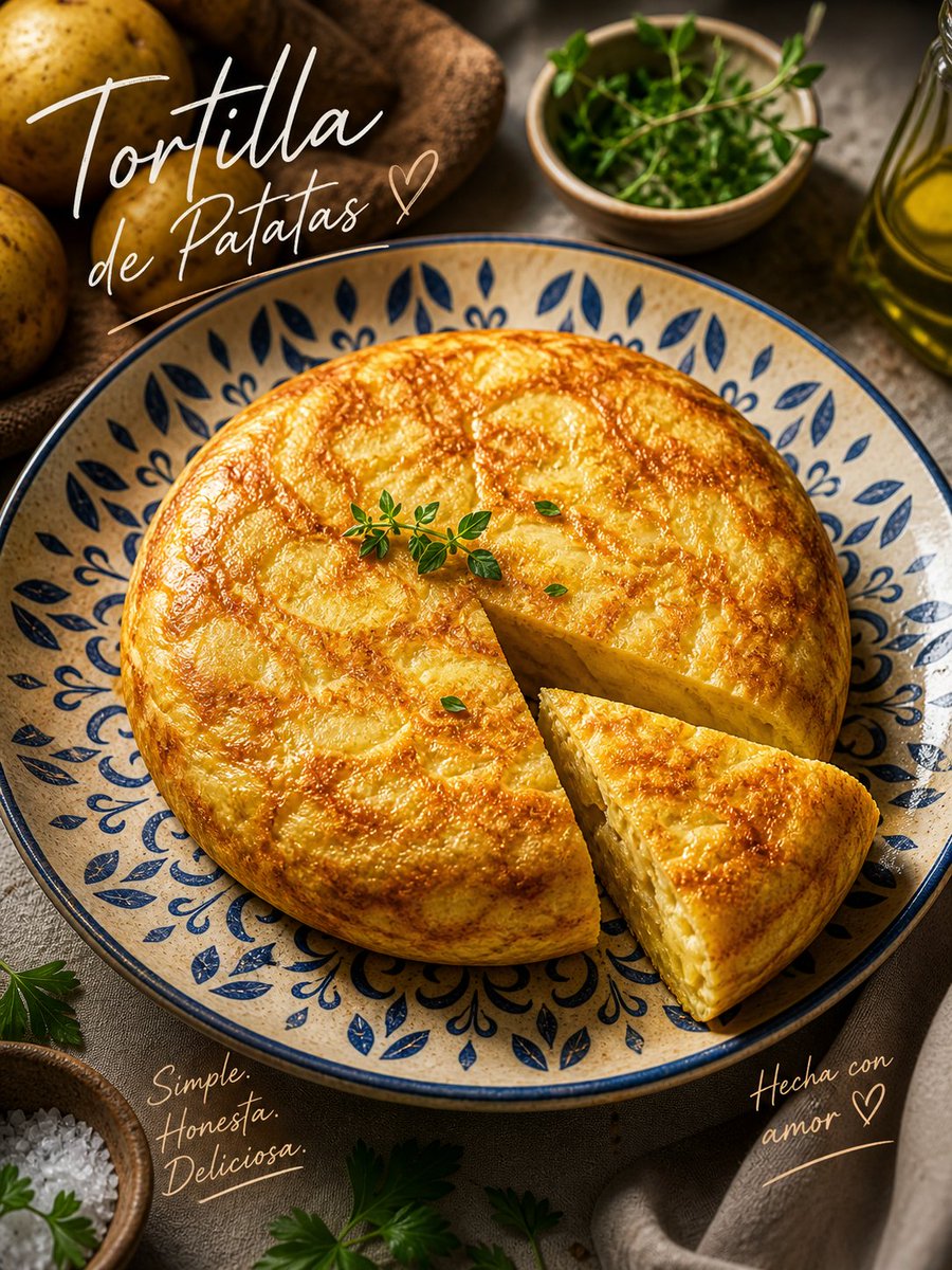 Rustic Spanish Tortilla Poster — Sora 2 Prompt