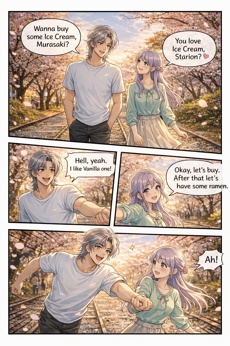 4-Panel Anime Romance Comic Strip Generator
