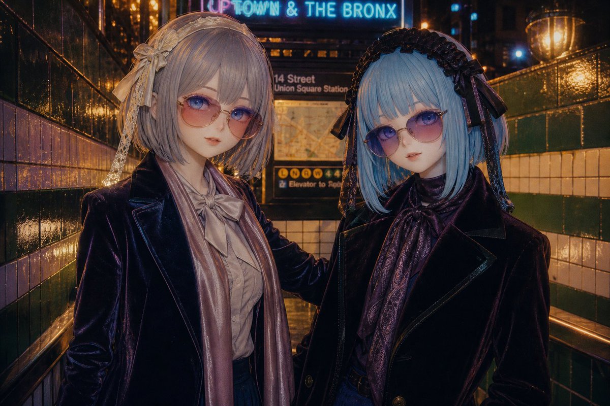 Gothic Lolita Subway Portrait — Cinematic Urban Photography Prompt