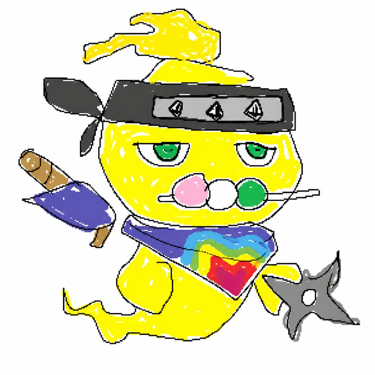 Gold Mitama Ghost Ninja — Bad Doodle Prompt