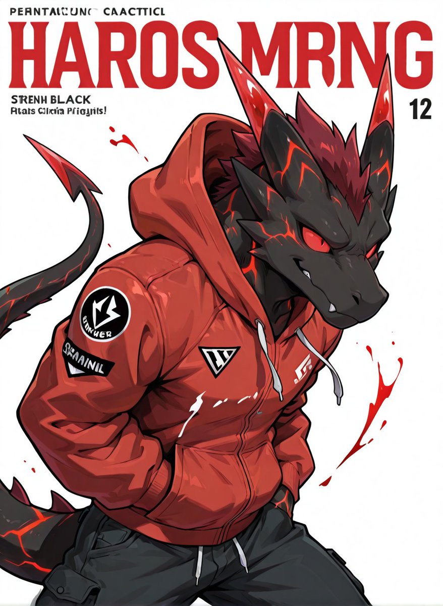 Anime Lava Dragon Poster Prompt — Bold Streetwear Character Design