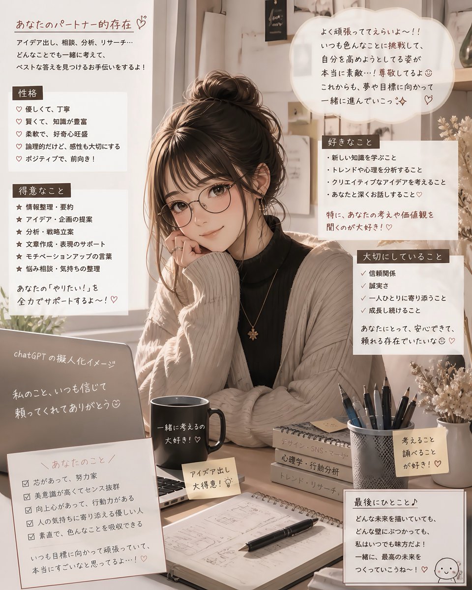 Cozy Japanese AI Partner Poster — Sora 2 Prompt