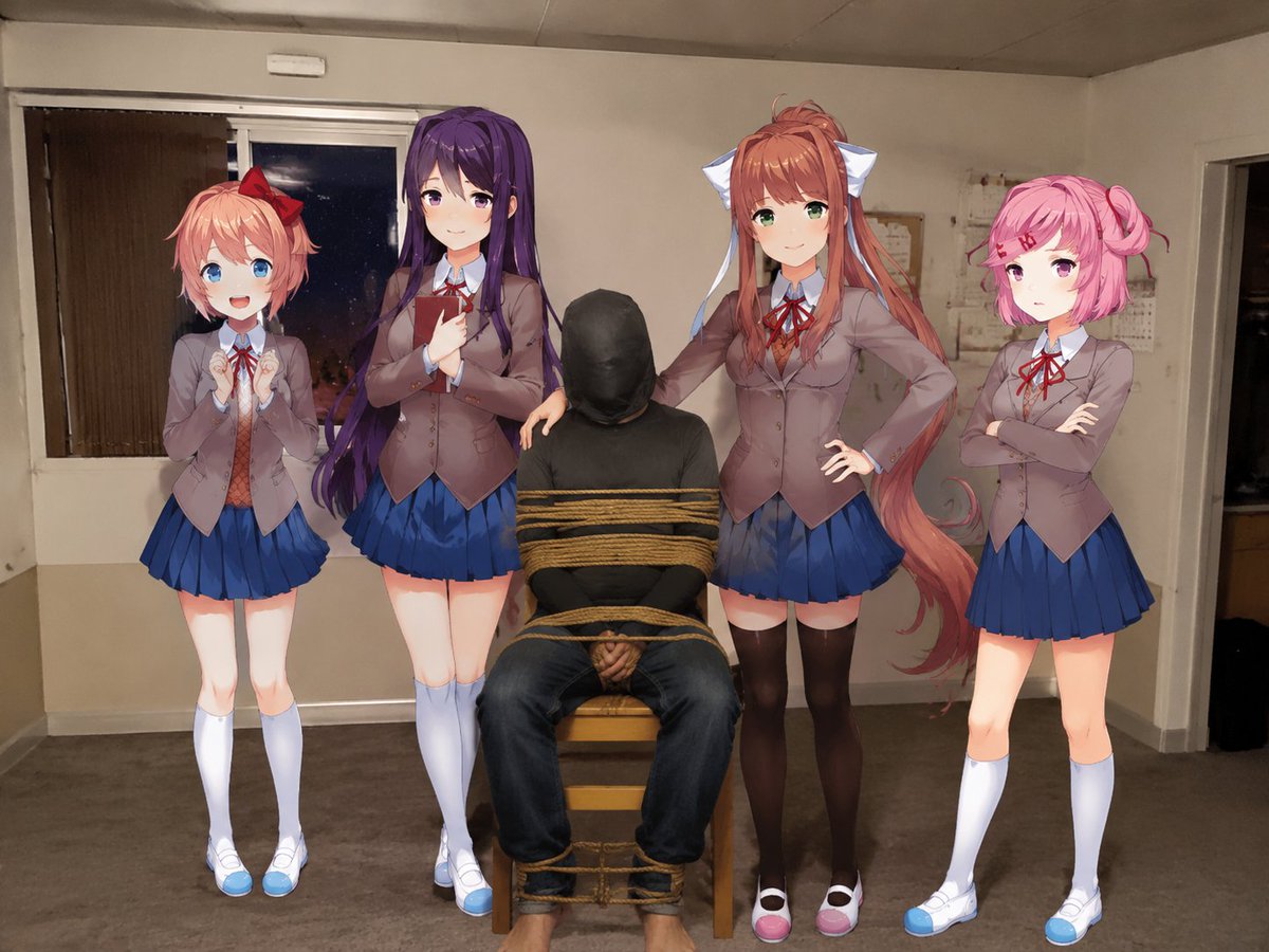 Doki Doki Literature Club Eerie Scene — Sora 2 Prompt