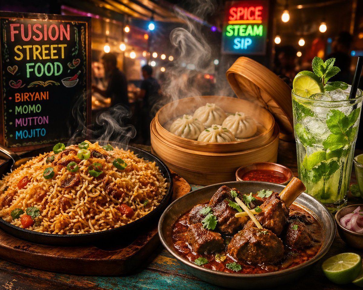 Vibrant Fusion Street Food Scene — Sora 2 Prompt