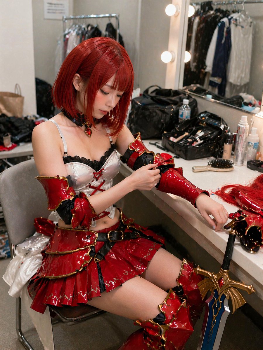 Cosplay Backstage Portrait — AI Prompt