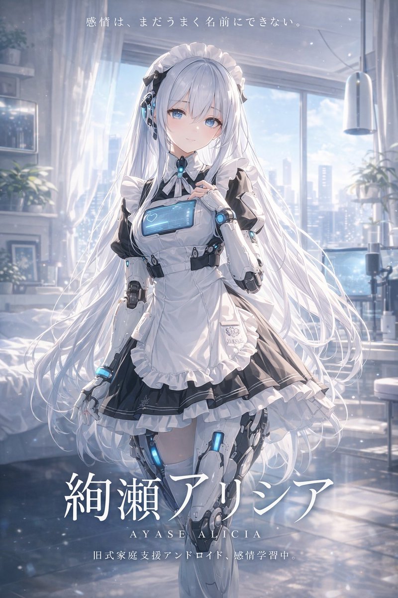 Cybernetic Anime Maid — Sora 2 Sci-Fi Illustration Prompt