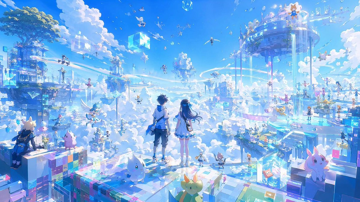 Anime Sky City Fantasy — Sora 2 Prompt